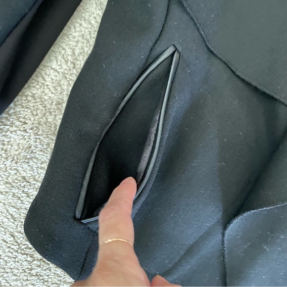 Zara Crop Blazer Jacket with Leather Detail - Small - Picture 5 of 9